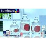 Набор 3 банок для сыпучих продуктов  LUMINARC CONSTELLATION RED H9958